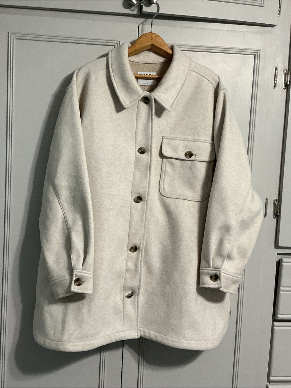 Old Navy Oatmeal Heather Utility Shacket XXL